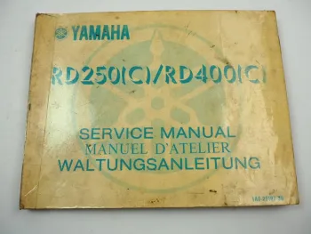 Werkstatthandbuch Yamaha RD250 C RD400C Reparaturanleitung Service Manual 1976