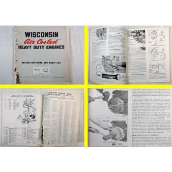 Wisconsin S-7D S-8D Heavy Duty Engines Instruction Book Parts List
