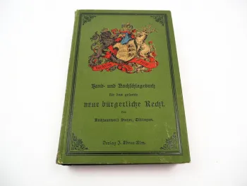 Württembergisches Rechtsbuch Bürgerliches Recht 1899 H. Bierer