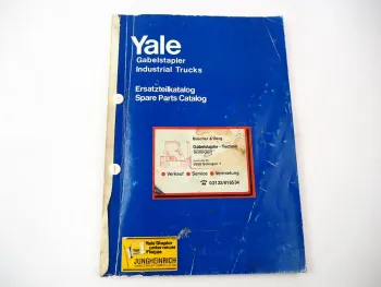 Yale GDP 040 050 060 EPB Gabelstapler Parts Manual Ersatzteilliste 1974