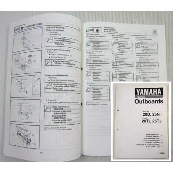 Yamaha 20 25 PS D N T2 Werkstatthandbuch Ergänzung Supplem. Service Manual