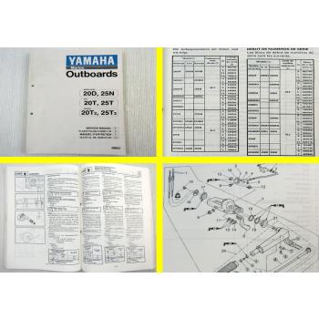 Yamaha 20 25 PS D T T2 Werkstatthandbuch Wartungsanleitung Service Manual