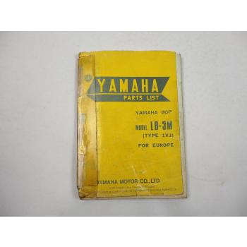 Yamaha Bop LB3M Type 1V3 for Europe Spare Parts List Ersatzteilliste 1976