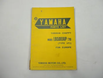 Yamaha Chappy LB50 IIAP Type 1F1 Spare Parts List Ersatzteilliste 1976