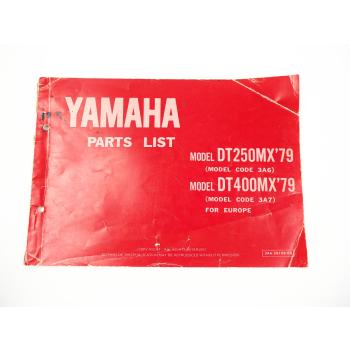 Yamaha DT250MX 3A6 DT400MX 3A7 Ersatzteilkatalog Parts list Ersatzteilliste 1/79