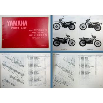 Yamaha DT250MX 3A6 DT400MX 3A7 Ersatzteilkatalog Parts list Ersatzteilliste 1979