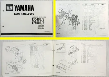 Yamaha EF 5400 6000 E 7LV1 7LW1 7LX1 Generator Parts Catalogue 1988
