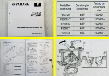 Yamaha F25 F25D FT25F Werkstatthandbuch Wartungshandbuch 2009