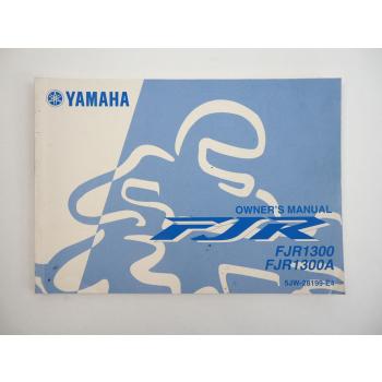 Yamaha FJR1300 A RP08 Owners Manual Bedienungsanleitung englisch 2004