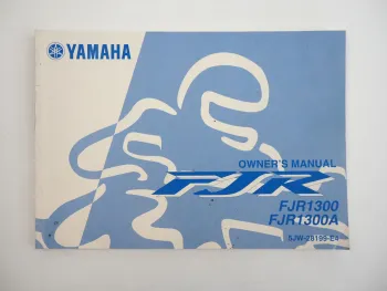 Yamaha FJR1300 A RP08 Owners Manual Bedienungsanleitung englisch 2004