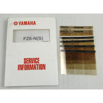 Yamaha FZ6 Fazer N / S Service Information + Wartungsanleitung 2004