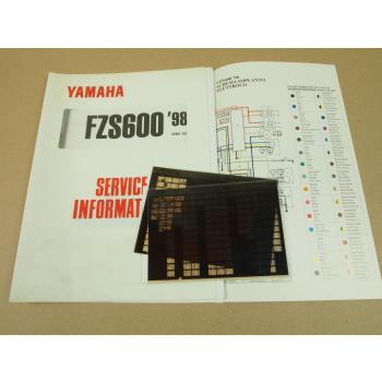 Yamaha FZS600 1998 Service Information Inspektion Wartung Schaltplan Elektrik