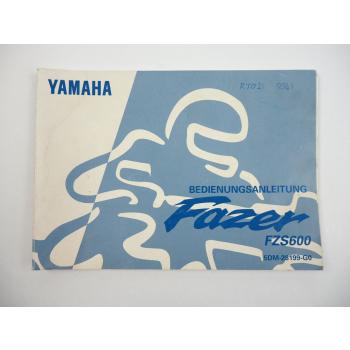 Yamaha FZS600 RJ02 Fazer 5DM Bedienungsanleitung Betriebsanleitung 1997