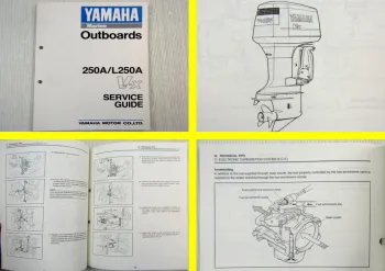 Yamaha Marine 250A L250A VX 250D L250D 2Stroke 76° V6 Service Guide 1989