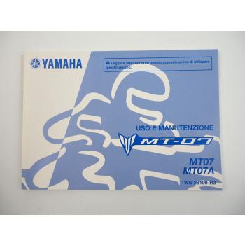 Yamaha MT07 MT07A Uso E Manutenzione Betriebsanleitung italienisch 2015