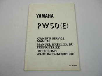 Yamaha PW50 (E) Betriebsanleitung Wartung Owners Service Manual 1992