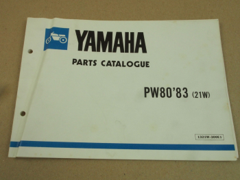Yamaha PW80 1983 21W Spare Parts List Catalogue Ersatzteilliste