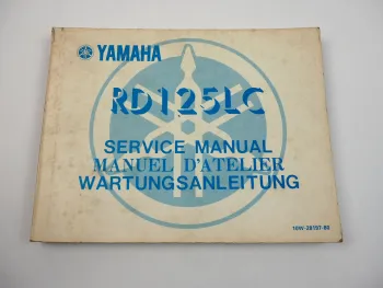 Yamaha RD125LC 10W 12A Werkstatthandbuch Reparaturanleitung 1982