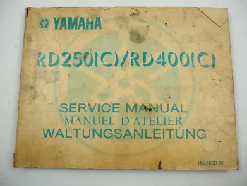 Yamaha RD250 C RD400C Reparaturanleitung Service Manual 1976 Manuel d Atelier 76