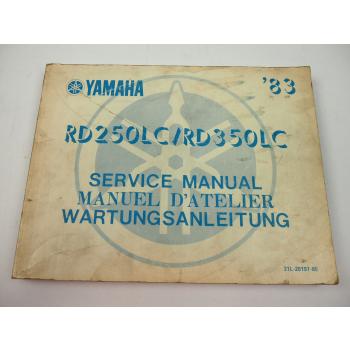 Yamaha RD250LC 31L RD350LC 31W 31K Werkstatthandbuch Reparaturanleitung 1983
