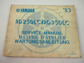 Yamaha RD250LC 31L RD350LC 31W 31K Werkstatthandbuch Reparaturanleitung 1983
