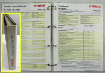 Yamaha Service Daten 2002 2003 - 50 Inspektionsblätter Zweirad Inspektionsblatt