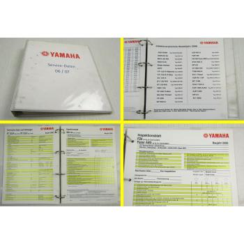 Yamaha Service Daten 2006 ca. 35 Inspektionsblätter Zweirad Inspektionsblatt