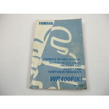 Yamaha WR400 F FK Bedienungsanleitung Werkstatthandbuch Service Manual 1997