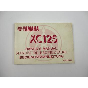 Yamaha XC125 3TE Bedienungsanleitung Owners Manual 1989