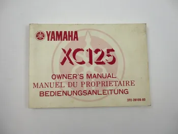 Yamaha XC125 3TE Bedienungsanleitung Owners Manual 1989