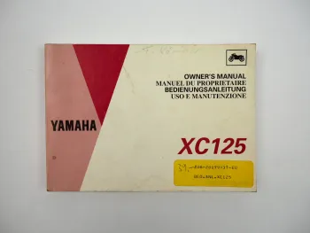 Yamaha XC125 3TE Bedienungsanleitung Owners Manual 1992