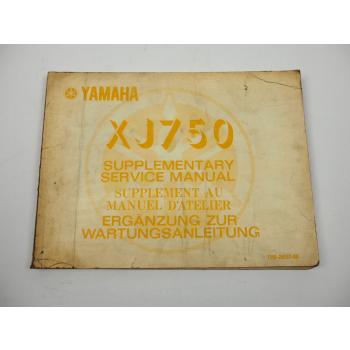 Yamaha XJ750 11M Werkstatthandbuch Ergänzung Service Manual 11/1981