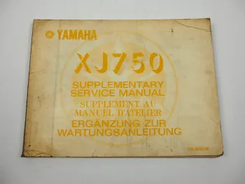 Yamaha XJ750 11M Werkstatthandbuch Ergänzung Service Manual 11/1981