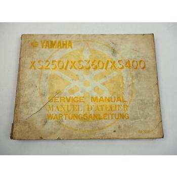 Yamaha XS250 XS360 XS400 Werkstatthandbuch Reparaturanleitung 1977