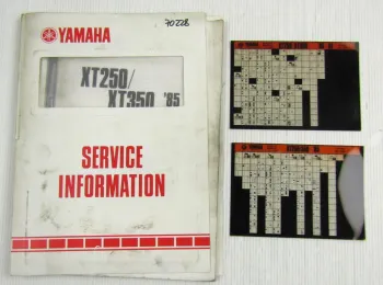 Yamaha XT250 XT350 Enduro Service Information + Wartungsanleitung 1985 - 1991