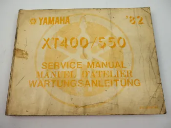 Yamaha XT400 XT550 Werkstatthandbuch Modell 5Y6 5Y3 5Y5 Reparaturanleitung 1982