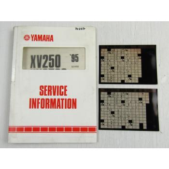 Yamaha XV250 XV250S 3LS Service Information + Wartungsanleitung 1989 - 1995