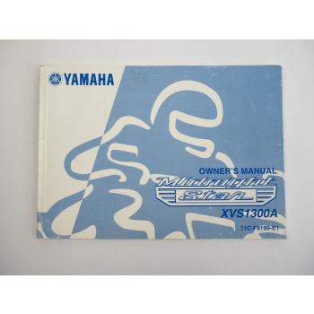 Yamaha XVS1300A Midnight Star Owners Manual Bedienungsanleitung englisch 2007