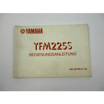 Yamaha YFM225S Quad 59V Bedienungsanleitung Betriebsanleitung 1987