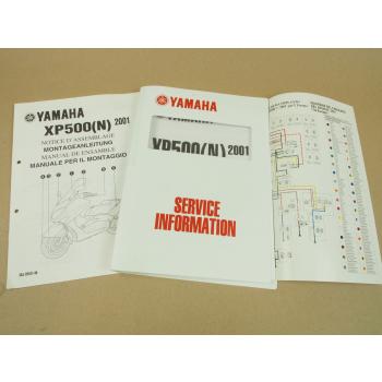 Yamaha YP500 N 2001 Service Information Wartung Inspektion Montageanleitung