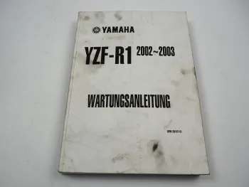 Yamaha YZF R1 (P) 5PW1 Werkstatthandbuch Reparatur Wartungsanleitung 2002 - 2003