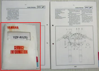 Yamaha YZF-R1 S 2004 Service Information Wartung Schmierung Schaltplan Elektrik