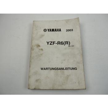 Yamaha YZF R6 (R) Werkstatthandbuch Reparatur Wartungsanleitung 2003
