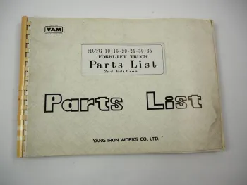 Yang FD FG 10 15 20 25 30 35 Forklift Truck Parts List Ersatzteilliste 1991