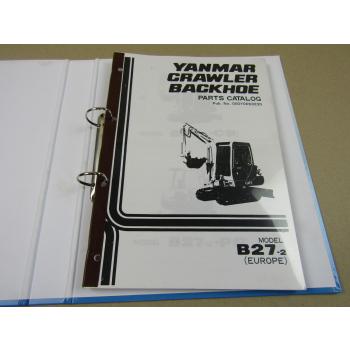 Yanmar B27-2 CR PR Crawler Parts Catalog Ersatzteilliste in engl 11/1992