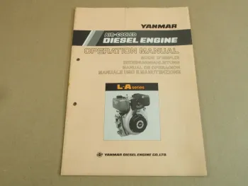 Yanmar L-A series Air Cooled Diesel Engine Bedienungsanleitung Operation Manual