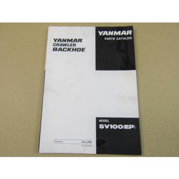 Yanmar SV100 EP Crawler Backhoe Bagger Ersatzteilliste in engl Parts List 2/2005