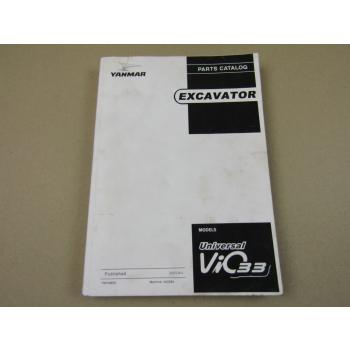 Yanmar ViO 33 Universal Excavator Bagger Ersatzteilliste Parts List 2011