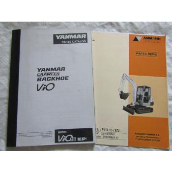 Yanmar ViO15 Crawler Backhoe Parts Catalog List Ersatzteilliste in englisch 3/97