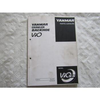 Yanmar ViO55 ViO50-2 Crawler Backhoe Spare Parts List Catalog 4/2001